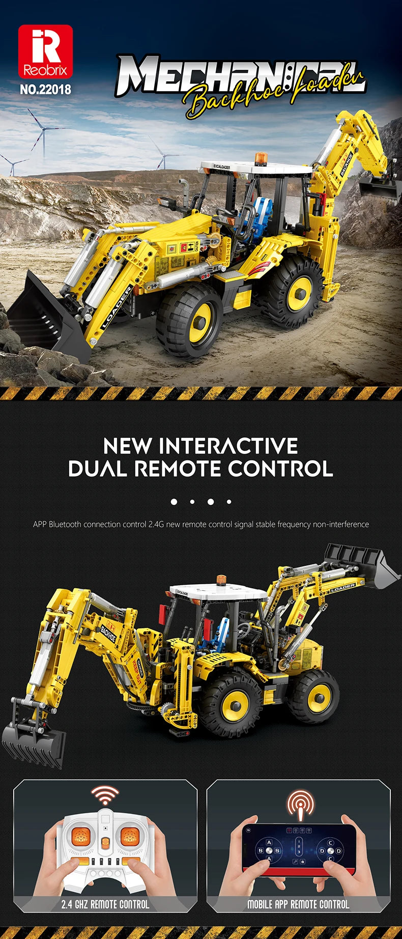 Nuevo 2466 Uds Bulldozer excavadora camión Control remoto modelo bloques de construcción rompecabezas juguete cumpleaños regalos de navidad para niño