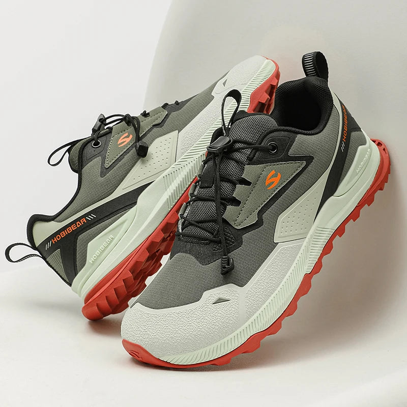 HOBIBEAR Zapatos para correr unisex, zapatillas de senderismo con banda elástica, zapatos casuales ligeros y transpirables