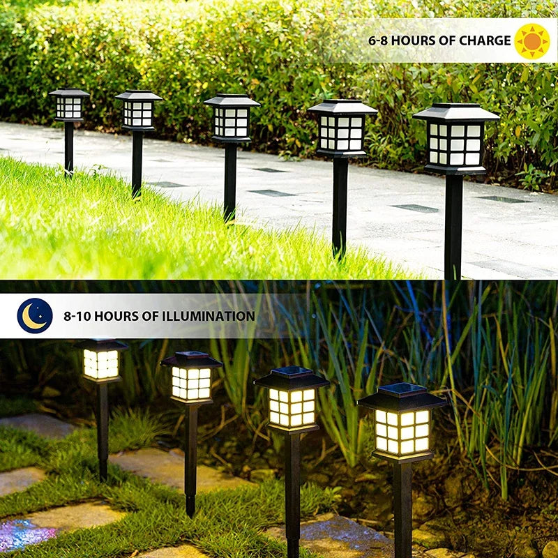 Luces LED solares para caminos, pasarela impermeable para exteriores, decoración de jardín, farola para paisaje, Patio, entrada, 2/4/6/8 Uds.