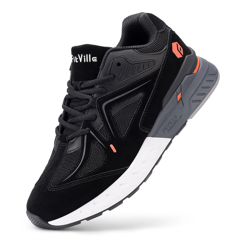 FitVille-zapatos para caminar Extra anchos para mujer, zapatillas ligeras de ancho para pie plano, fascitis Plantar, alivio del dolor en el talón