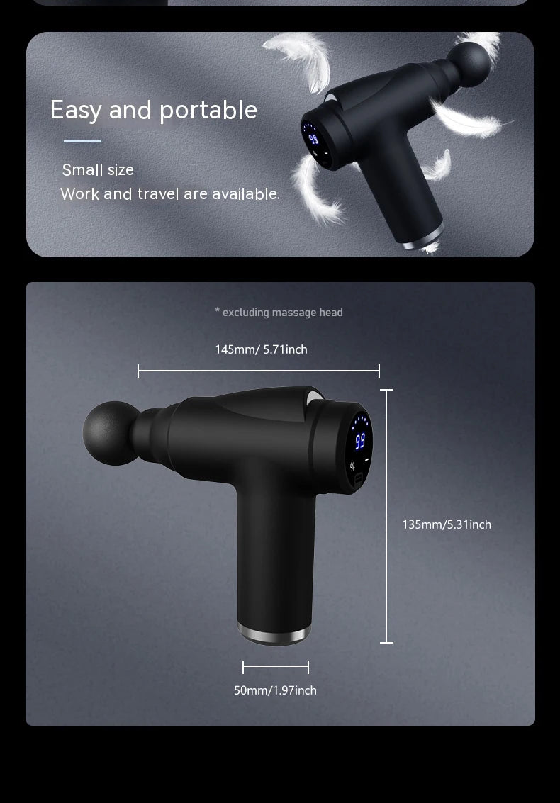 Pistola de masaje eléctrica, masajeador Facial de tejido profundo, 99 niveles, brazos, espalda, pierna, relajación muscular para cuerpo, espalda, brazo, deporte, Fitness