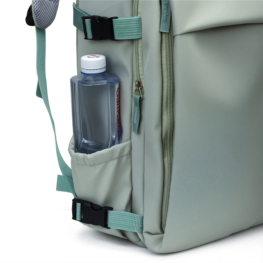 180 °     Mochila de Viaje de Nailon Completamente Abrible, Bolsa para Portátil de Gran Capacidad con Correa para Equipaje, Adecuada para Viajes de Negocios y Desplazamientos Diarios