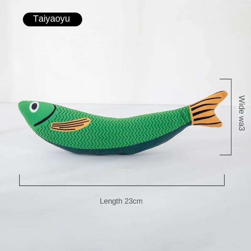 1 pieza de juguete creativo para gatos con forma de pez, resistente a mordeduras, hierba gatera, juguetes para masticar para mascotas, suministros de interacción para mascotas, favores para gatos