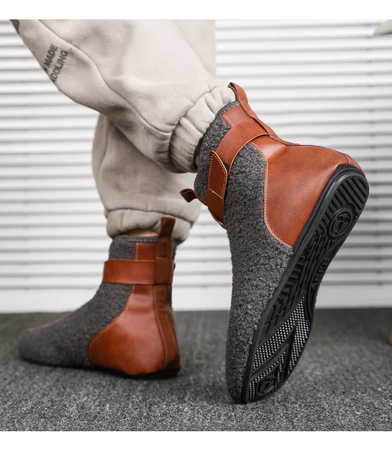 YRZL, zapatos para hombre, botas de invierno para hombre, zapatillas cálidas para hombre, zapatos planos suaves antideslizantes, zapatos casuales para hombre, cómodas zapatillas de interior para el hogar para hombre