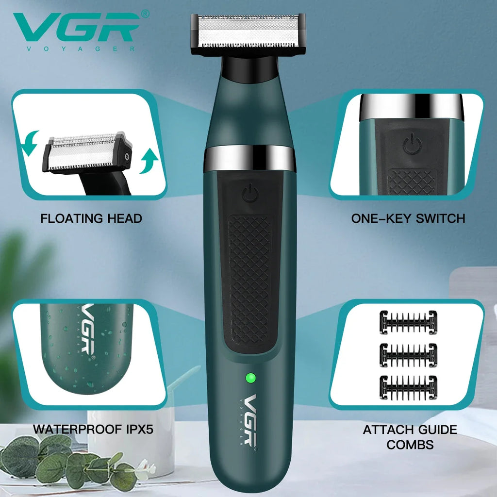 Afeitadora y Recortadora de Pelo y Barba, Recargable, Resistente al Agua