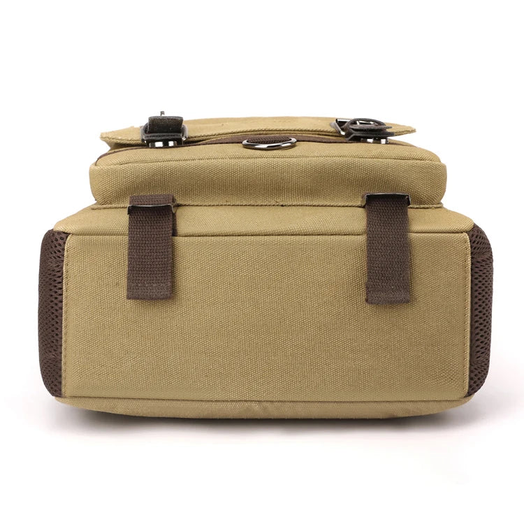 Mochila Retro de Lona Multifuncional para Senderismo