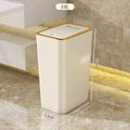 Cubo de basura a prueba de olores de 10L con diseño moderno de un solo toque, cubo de plástico duradero para baño, cocina, ahorro de espacio, a prueba de fugas 1