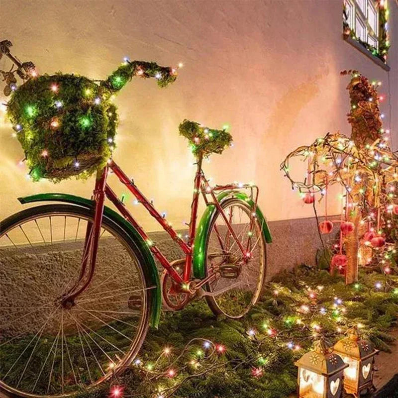 Guirnalda Solar de Luces para Jardín y Navidad