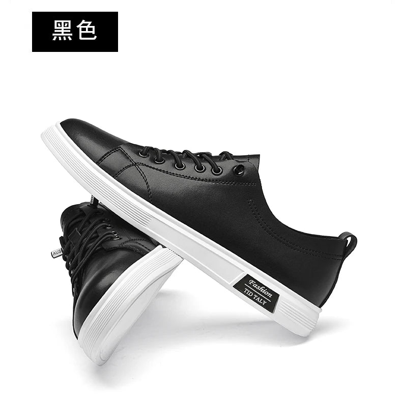 Zapatos casuales, zapatos deportivos de piel de vaca, zapatos planos, zapatos casuales clásicos para hombres, nuevos estilos de primavera y otoño, zapatos casuales de moda