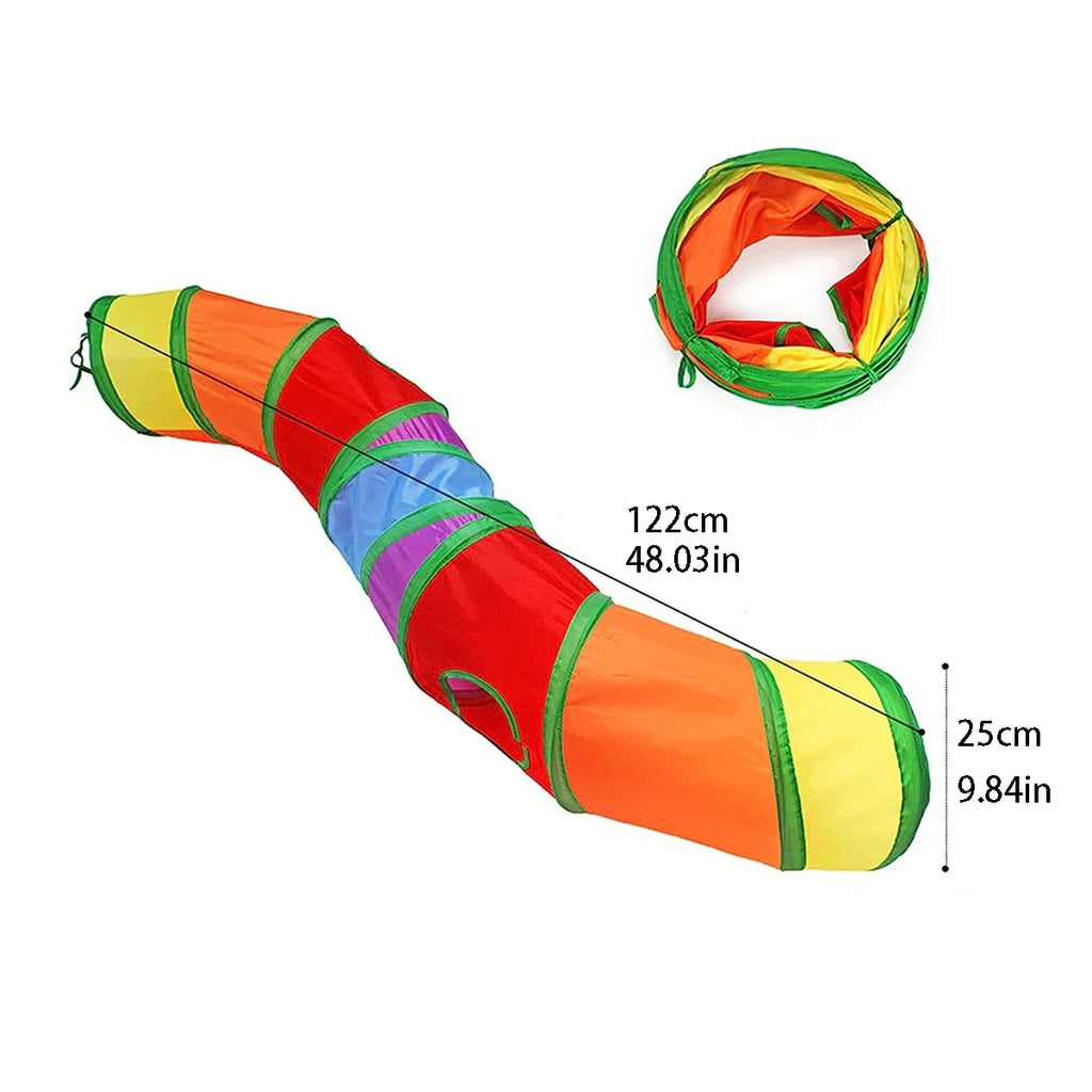 Tubo de túnel para gatos, juguetes plegables para gatos, entrenamiento para gatitos, juguete interactivo divertido, túnel ennegrecido para cachorros, gatitos, suministros para mascotas, accesorios para gatos