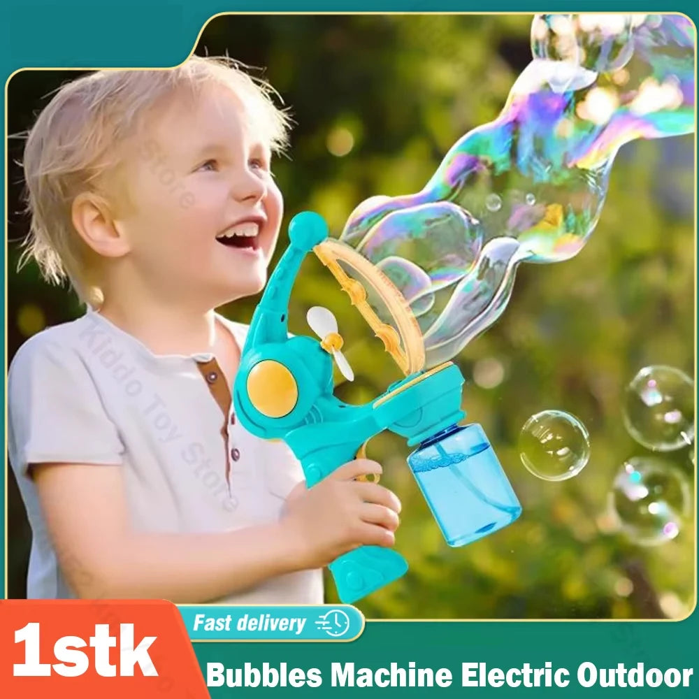Pistola de Burbujas Eléctrica para Niños - Juego al Aire Libre