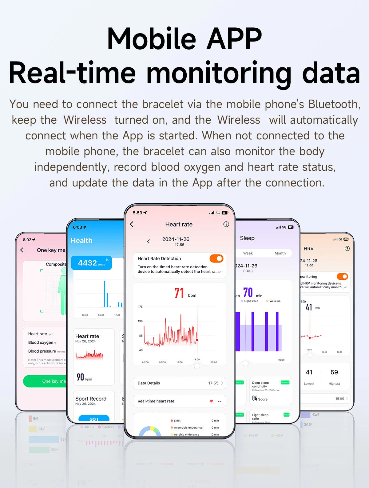 LIGE Reloj Inteligente sin Pantalla IP68