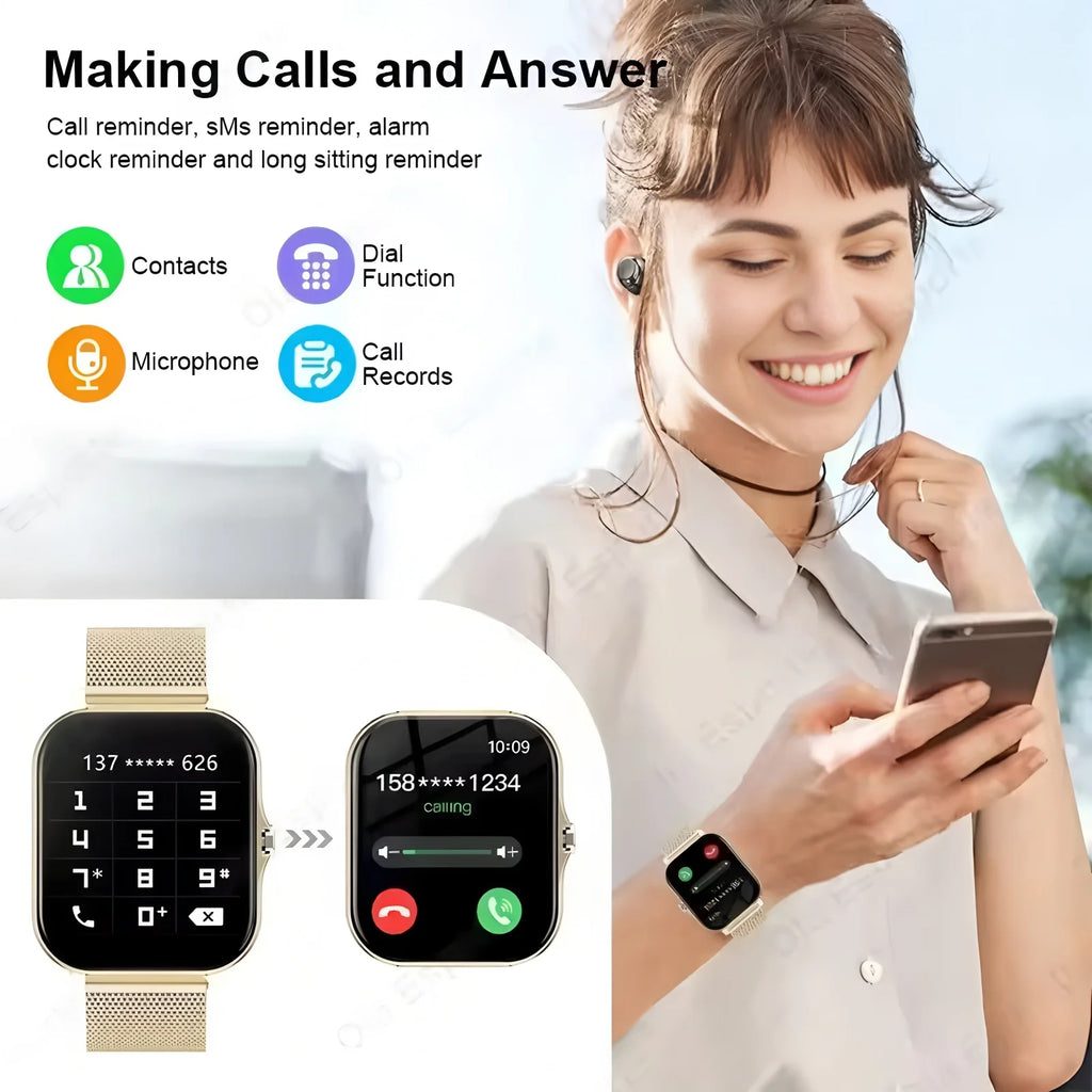 Nuevo SmartWatch hombres mujeres 2,02 Amoled BT llamada GPS Tracker NFC deporte impermeable ritmo cardíaco reloj inteligente rastreador de Fitness