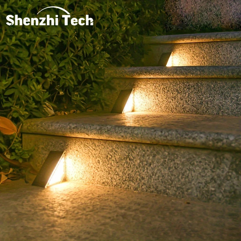8 Luces LED Solares para Escaleras Exteriores Impermeables