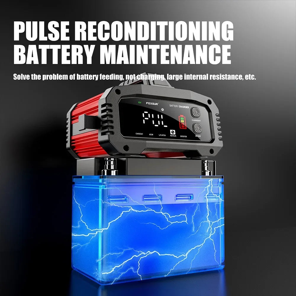 Cargador de Batería Inteligente 25A/15A | 12V-24V | GEL AGM LiFePo4