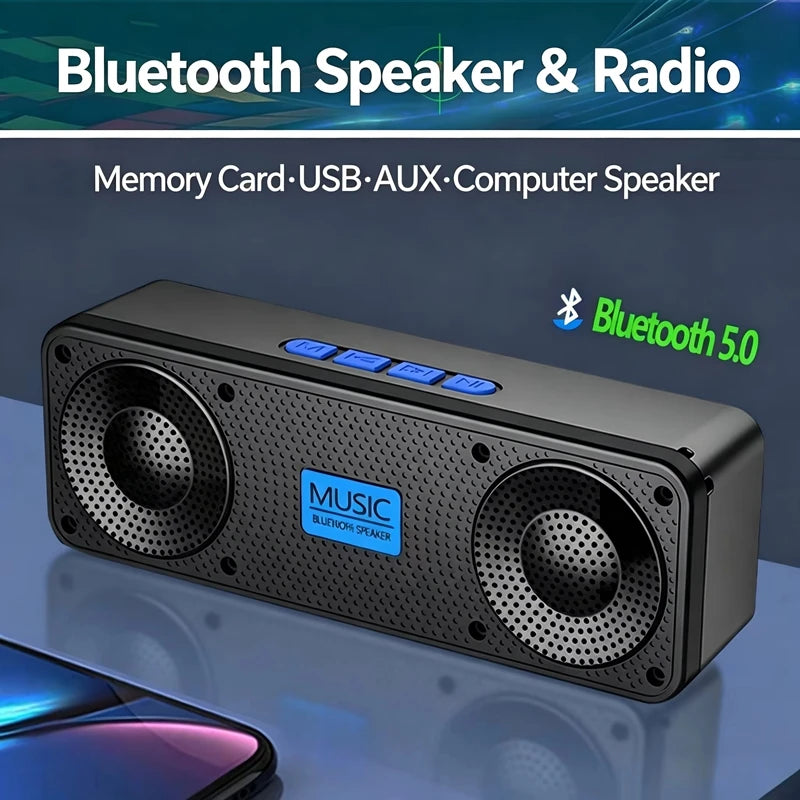 Mini Altavoz Bluetooth Portátil S18 con Radio FM y Tarjeta TF