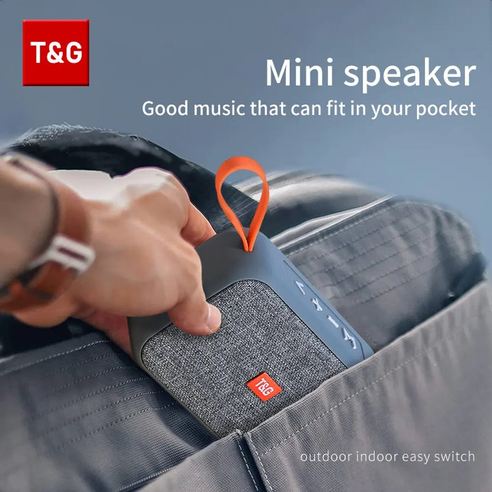 Altavoz T & G portátil Mini barra de sonido inalámbrica Bluetooth 5,0 altavoz HIFI para interiores y exteriores soporte tarjeta TF Radio FM resistente al agua