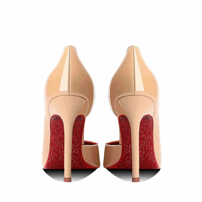 Stilettos de Mujer Punta Fina con Brillantes - Tacones Altos Elegantes
