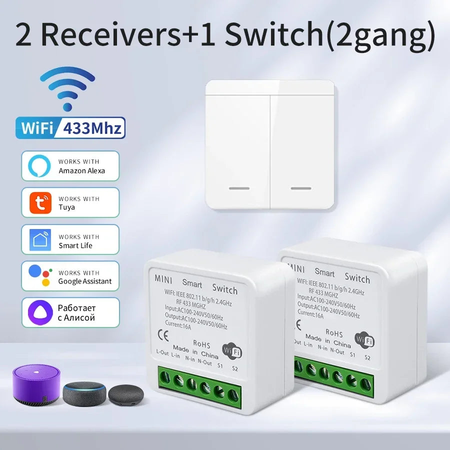 Interruptor WiFi Inteligente Tuya para Iluminación LED