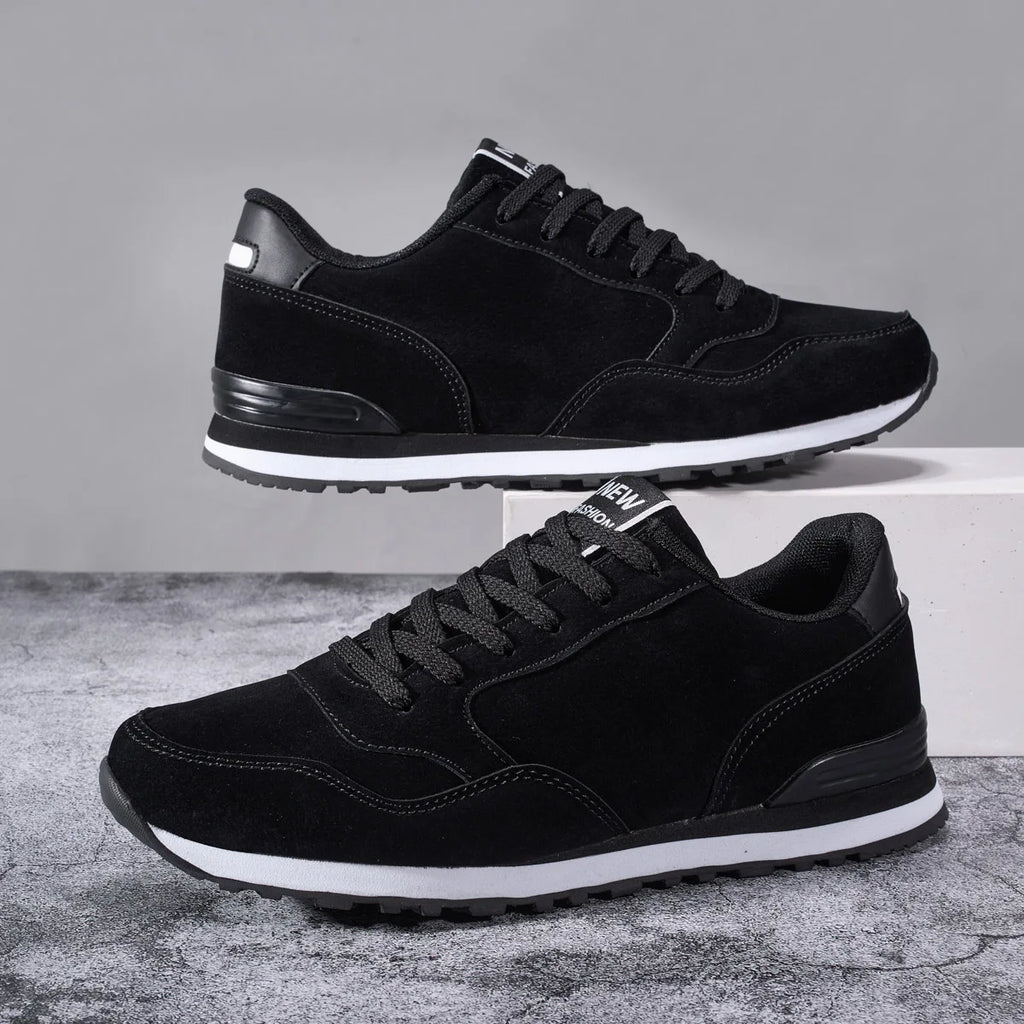 Nuevas de cuero, zapatos para correr para hombre, zapatillas Unisex cálidas de invierno, zapatos ligeros para caminar para mujer, zapatos deportivos de plantilla suave con cordones 37-47