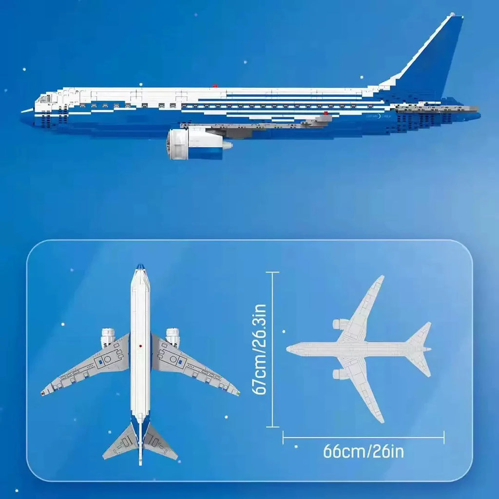 Bloques de Construcción de Avión de Pasajeros 80009, Kit de Modelo DIY, Juego de Construcción Educativo STEM, Regalo de Cumpleaños, Decoración para el Hogar