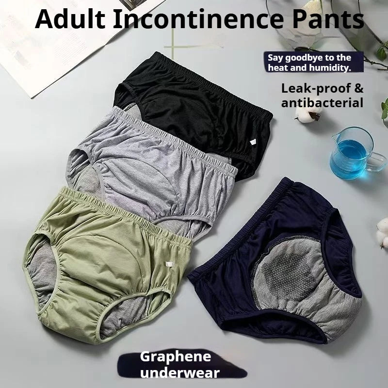 Pañales antibacterianos de grafeno para adultos, a prueba de fugas, cómodos, de talla grande, absorbentes, para el cuidado de la incontinencia en personas mayores.