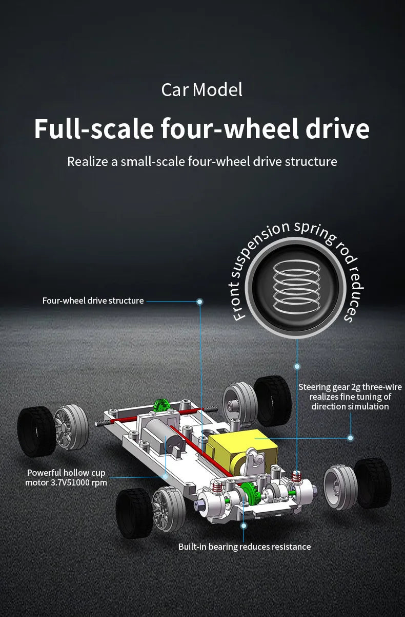 Auto de Drift RC 1:64 y 1:43 Control Remoto para Niños