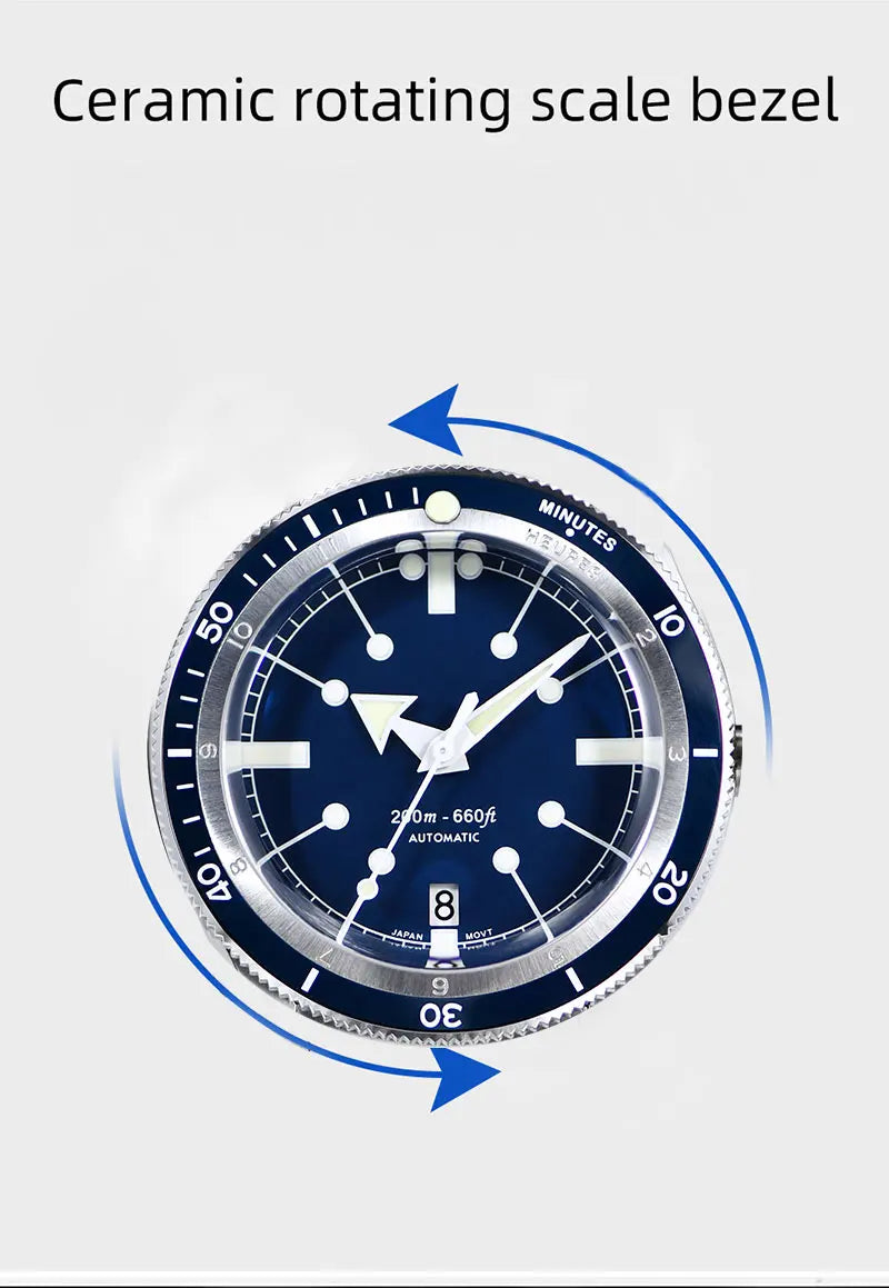 Reloj de Buceo SEA KNIGHT Mecánico Automático NH35A, Zafiro, 200M