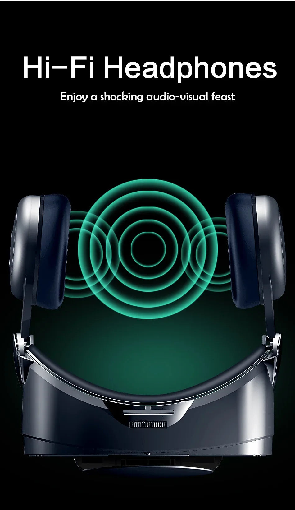 VRG Pro gafas de realidad Virtual VR dispositivos de auriculares Viar gafas de casco 3D lentes inteligentes para teléfono inteligente juego de teléfono móvil