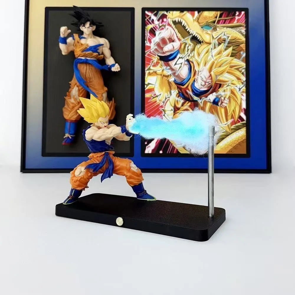 DRAGON BALL Son Goku Kamehameha lámpara de noche decoración de escritorio modelo noche anime que rodea juguetes para niños regalo de cumpleaños