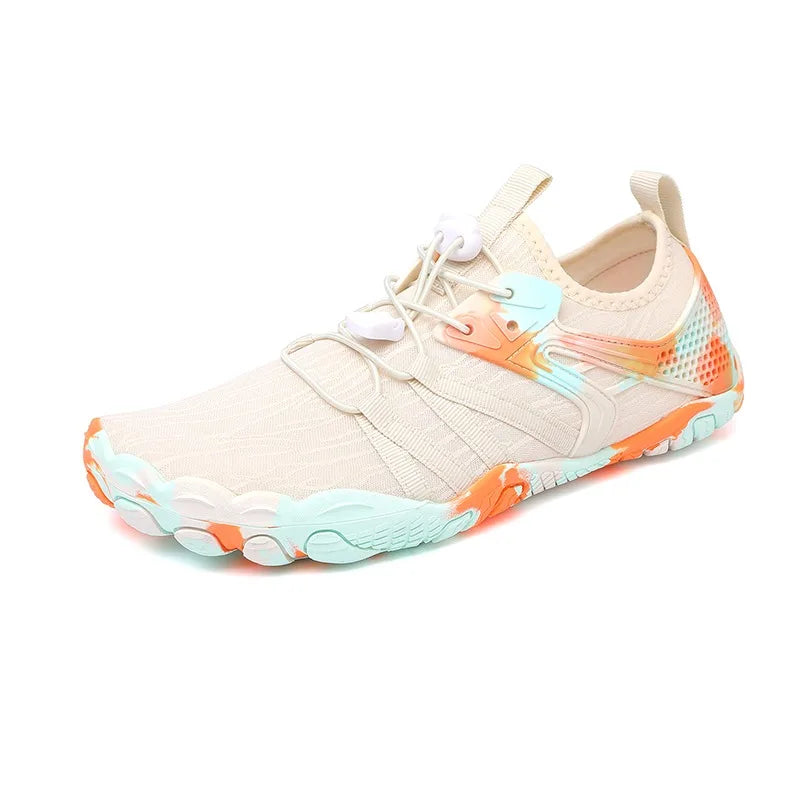 Zapatillas de agua camufladas unisex con cordones rápidos y suela de caucho