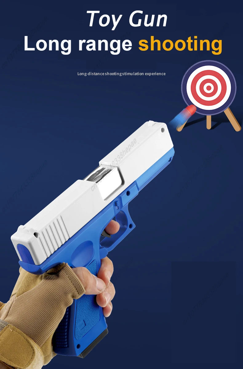 Pistola de juguete, pistola de balas blandas M1911, dardos de espuma expulsados, arma Manual de Airsoft con silenciador para niños y adultos