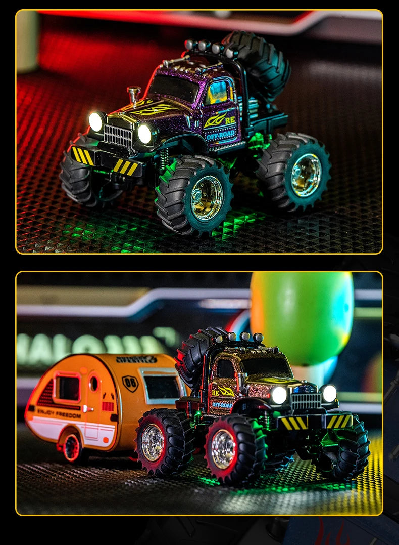 Mini Coche Teledirigido 1:64 de Aleación con Control Dual