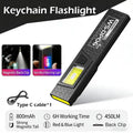 Minilinterna LED COB Tipo C Recargable con Clip Magnético