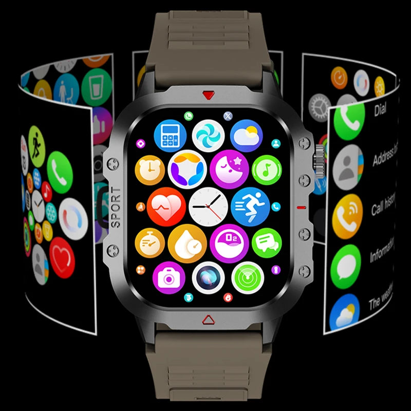 Reloj inteligente con llamada Bluetooth, electrónica, reloj inteligente militar, reloj de Fitness Digital, relojes de regalo para hombre y mujer, iOS, Android 2025, nuevo