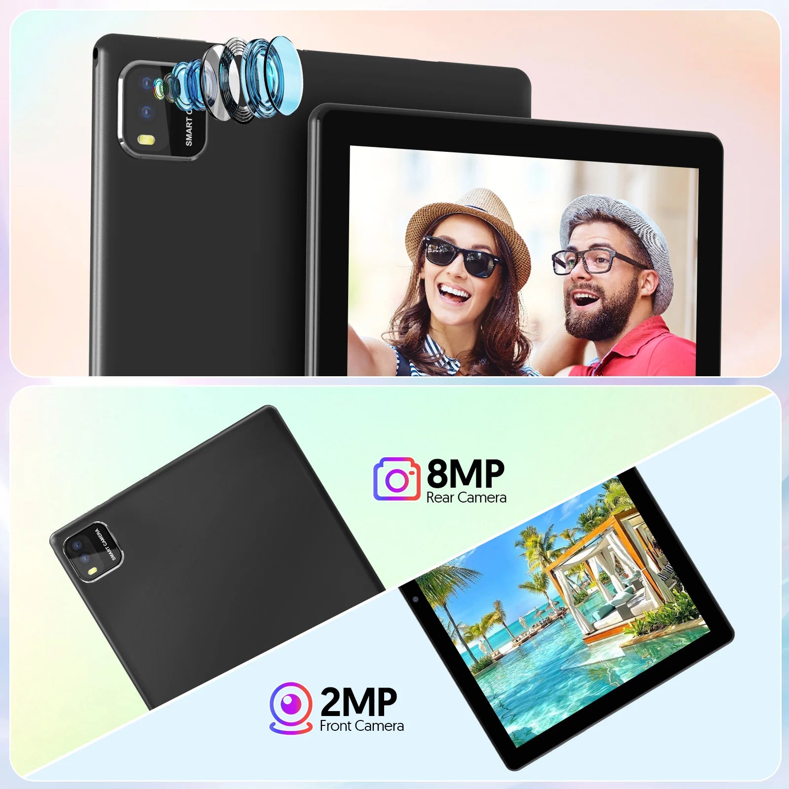 Tablet BAKEN 10 pulgadas Android 15, cuatro núcleos, 12 GB + 64 GB, WiFi 5G
