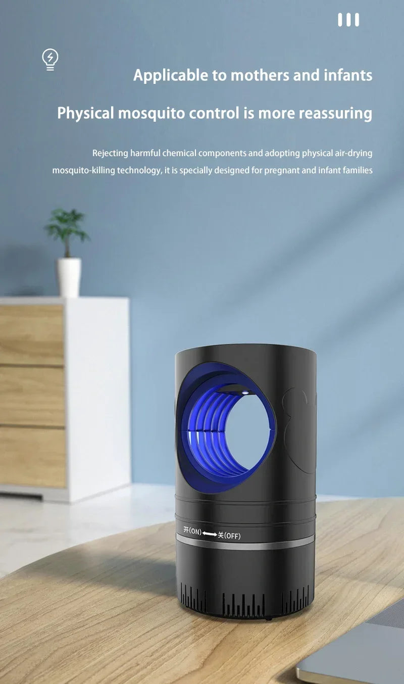 Nueva Lámpara Eléctrica para Matar Mosquitos e Insectos, Lámpara LED con Trampa de Luz, Lámpara para Control de Plagas, Lámpara para Matar Moscas e Insectos con Adaptador de Corriente USB