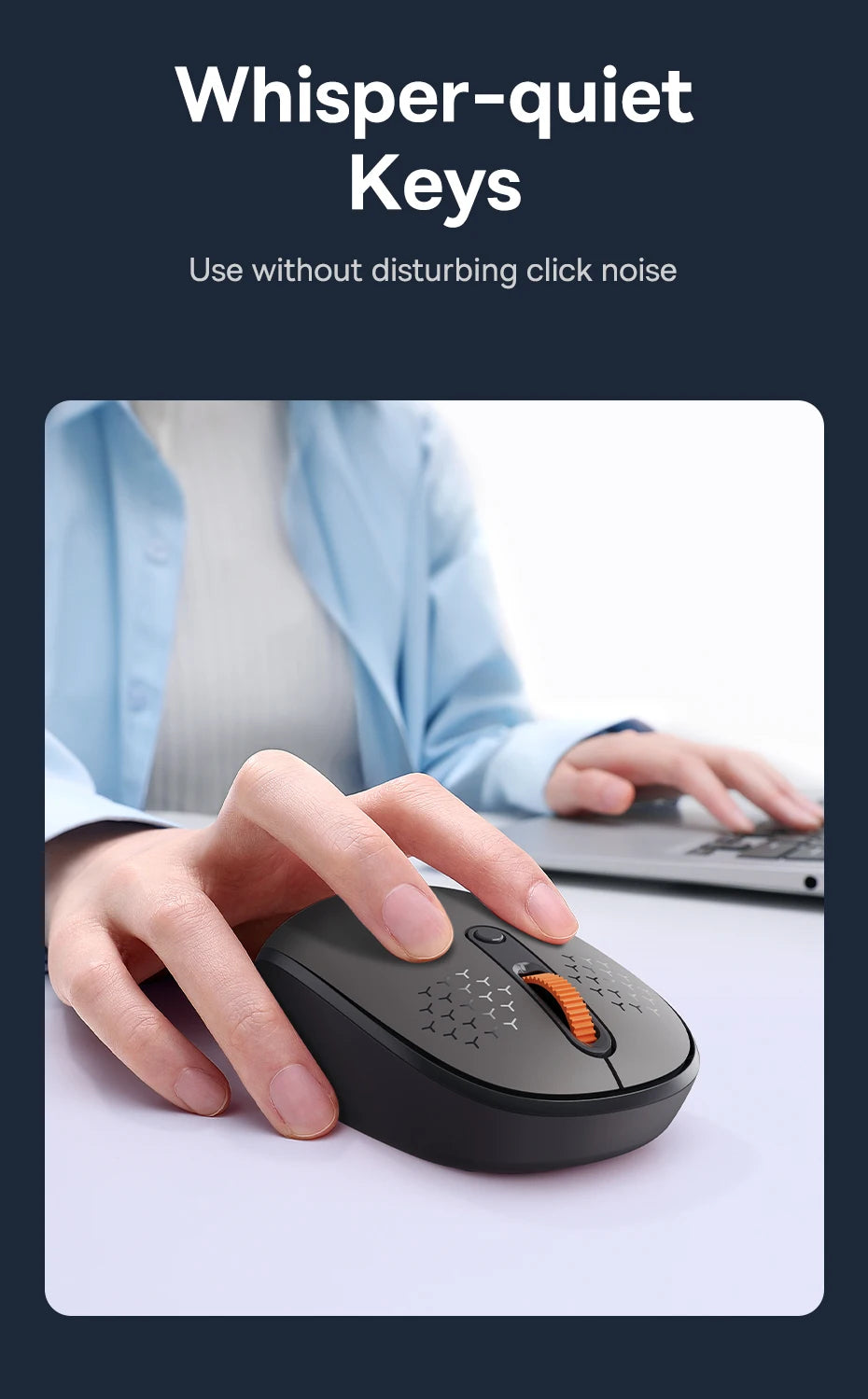 Ratón Baseus inalámbrico Bluetooth para ordenador, ratón silencioso de 1600DPI con receptor Nano USB de 2,4 GHz para PC, MacBook, tableta, portátil