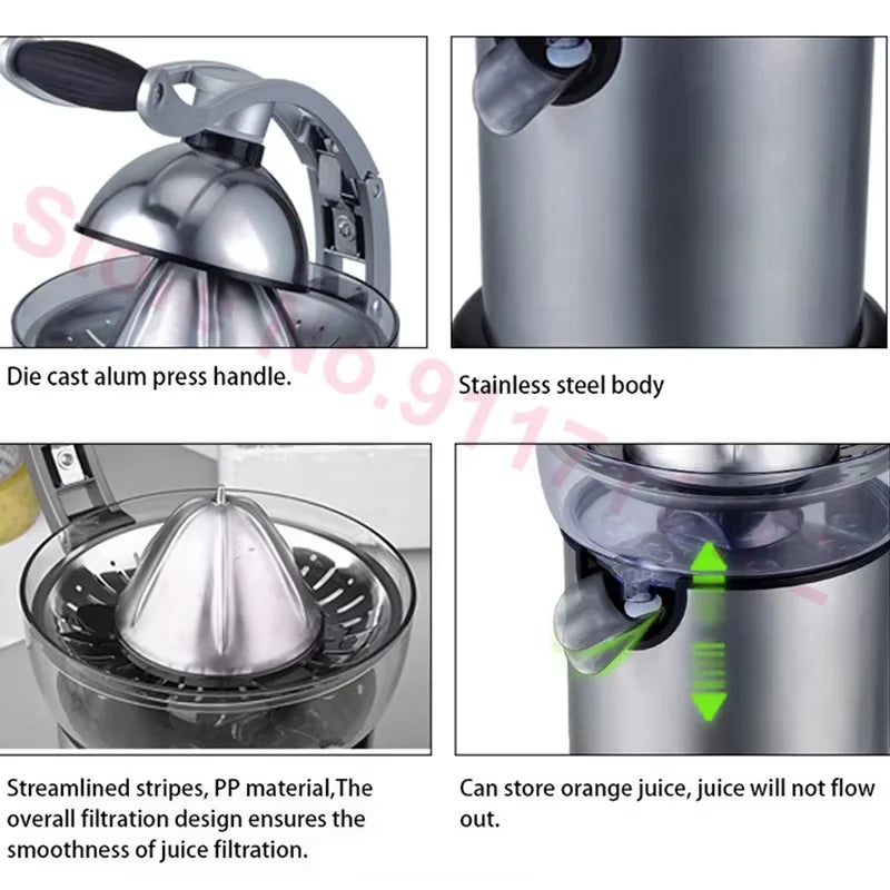 Exprimidor de Cítricos Eléctrico de Acero Inoxidable 220V