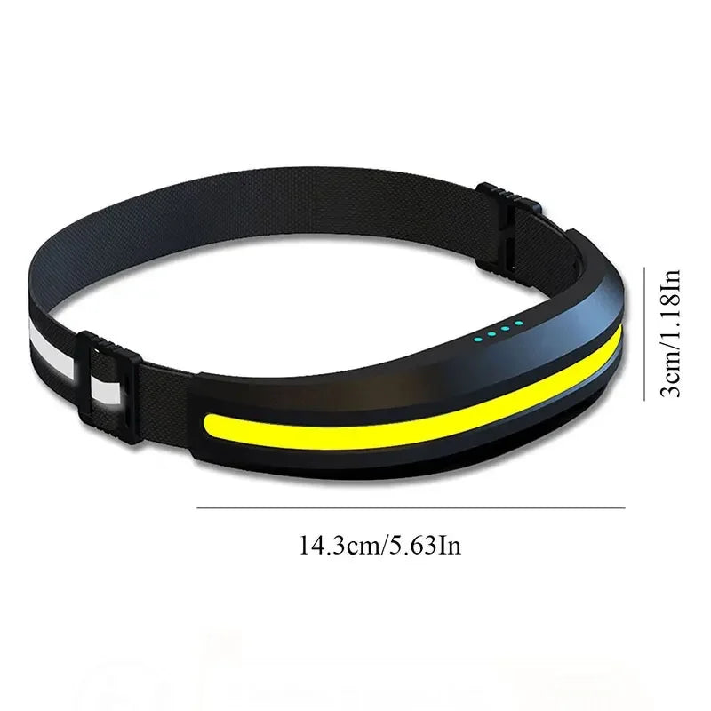 Linterna Frontal COB LED Recargable para Camping y Pesca