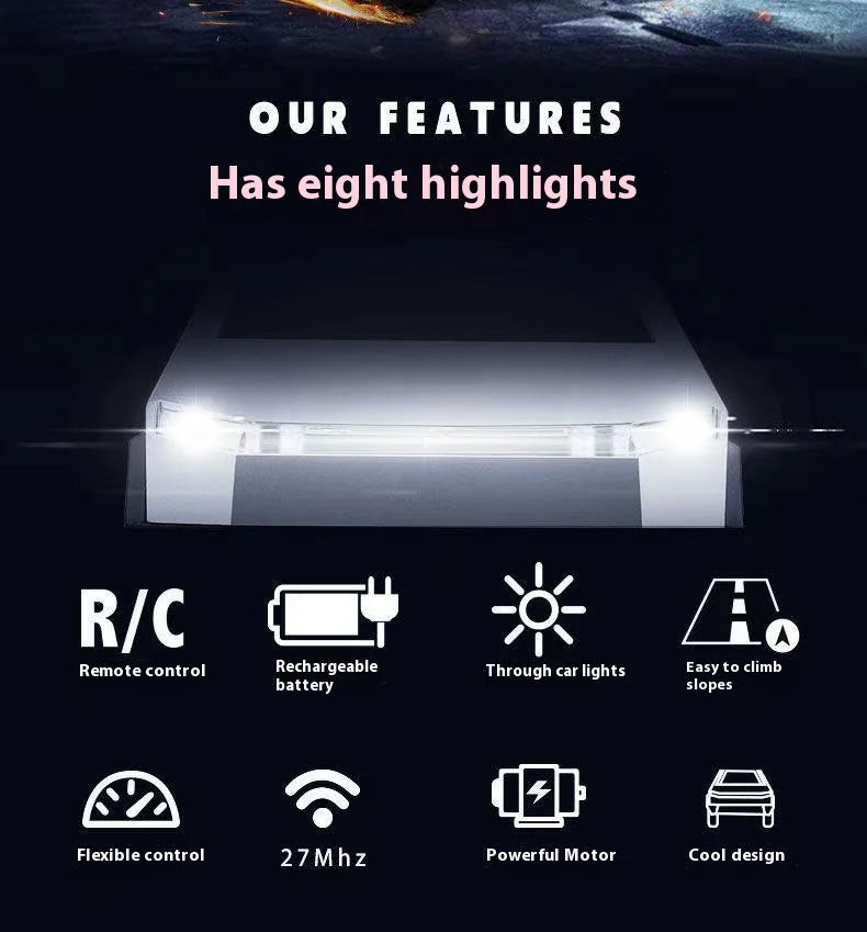 Camioneta RC 1:24, Todoterreno 4WD con Luces LED
