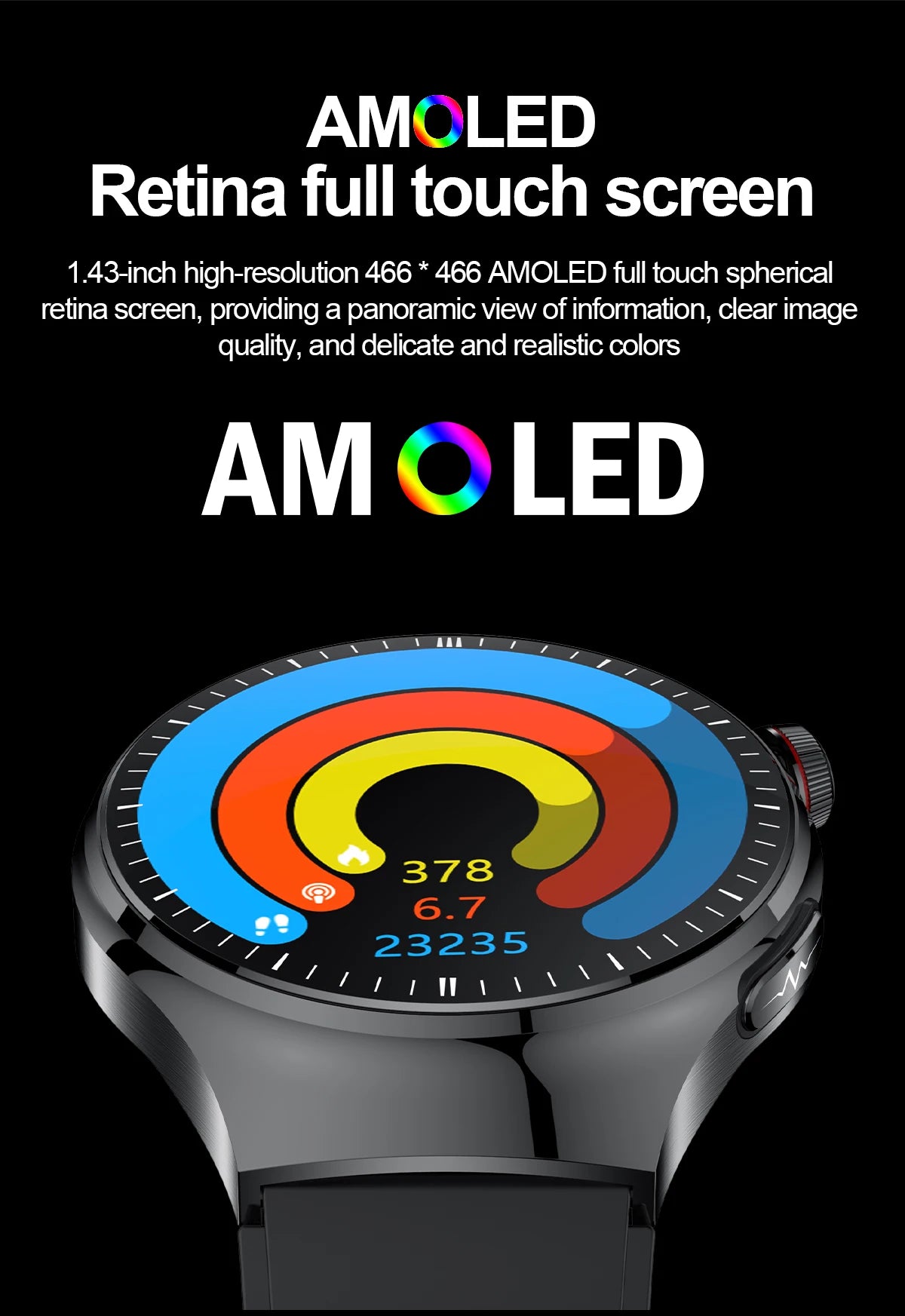 Reloj Inteligente Médico ECG Glucosa Ácido Úrico
