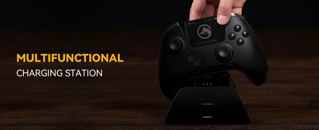 Controlador de juegos inalámbrico Mamba One V2 para iOS/Android/Switch/PC efecto Hall Stick luz RGB 1800mAh con base de carga