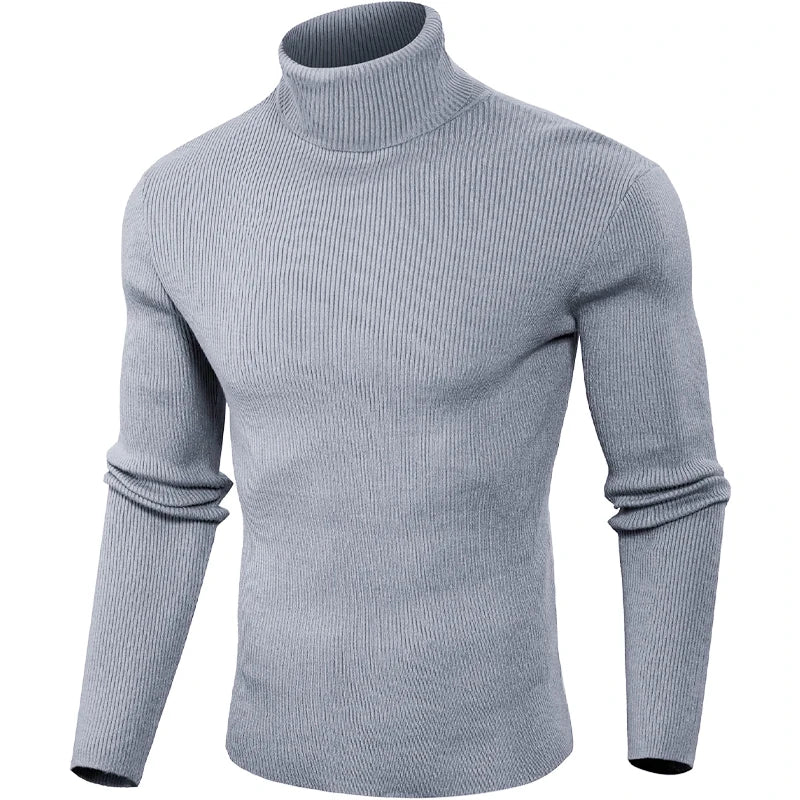 Juego de animales, blusa fría de lujo para hombre, suéteres informales, jersey de lana con cuello alto, camisetas básicas a rayas, sudadera cálida de punto para hombre