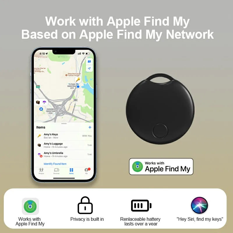 Rastreador Bluetooth Antipérdida compatible con Apple Find My