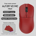 Ratón inalámbrico para juegos AJAZZ AJ139 V2 MC PAW3311 con Base de carga magnética RGB 24000DPI Bluetooth/ratones con cable, PC Gamer