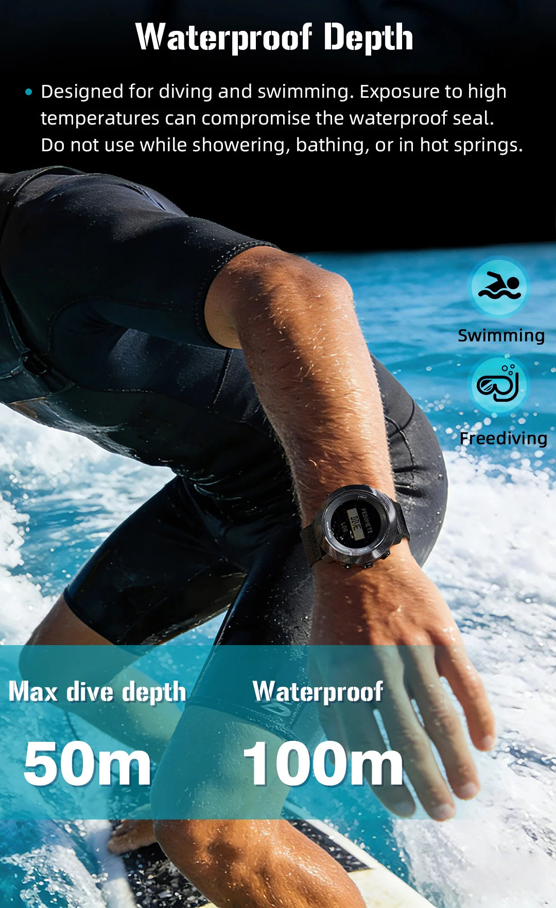 NORTH EDGE APACHE-D Reloj Digital Buceo 100M