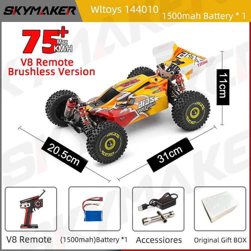 WLtoys 144001/144010 Auto RC Sin Escobillas 1:14 4WD 60km/h
