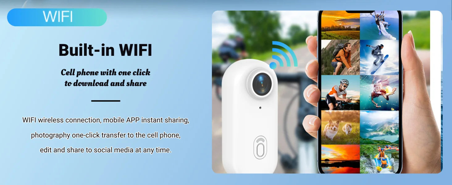Cámara de acción 4K WiFi impermeable para deportes al aire libre