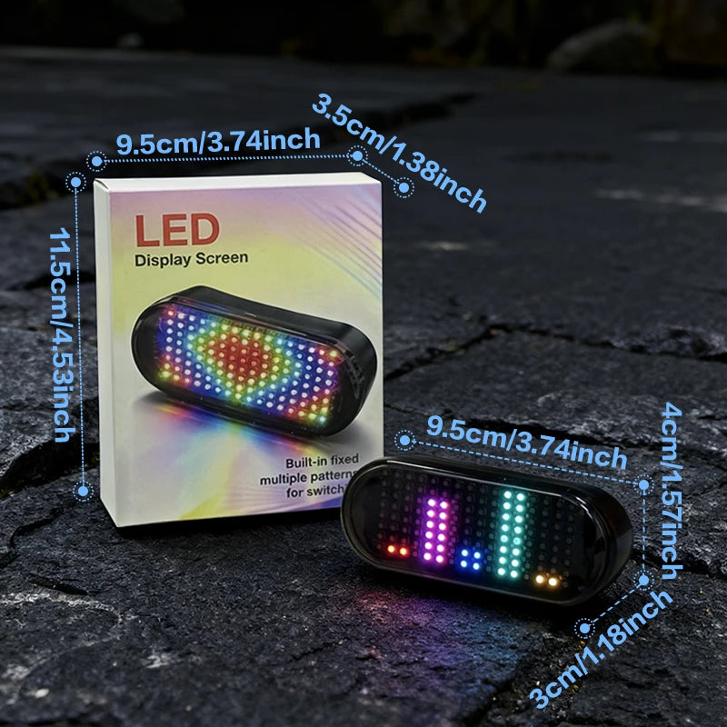 Luz de Advertencia para Casco de Motocicleta, Pantalla LED Programable para Casco, Luz Trasera para Bicicleta, Pantalla LED para Conducción Nocturna